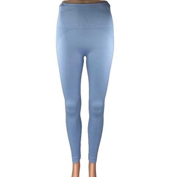 Set Active Women's Blue High Rise Yoga Workout Athletic Leggings Pants Size M - Picture 1 of 4
